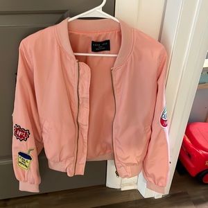 Pink bomber jacket
